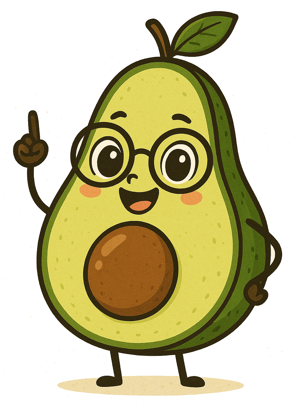 illustration of an avocado